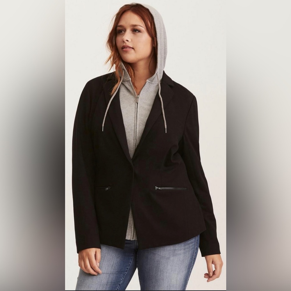 Torrid Knit Hood Blazer